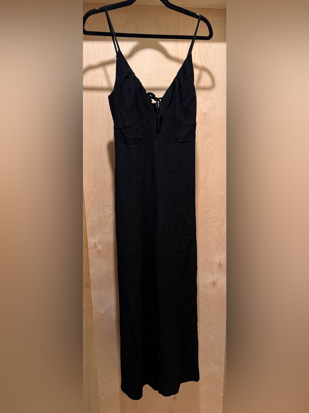 Aster The Label Black Wide Leg Jumpsuit Size Small
